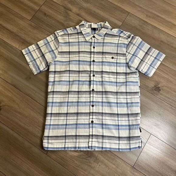 Patagonia Blue Athletic Casual Buttonup Men Medium Bin E-27 - Picture 1 of 6